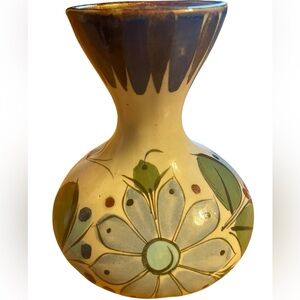 TONALA 8" tall vase signed Mexican pottery in excellent condition - plz see pics